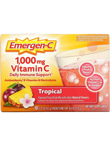 Emergen-C, Vitamin C, 1,000 mg, Tropical, 30 Packets