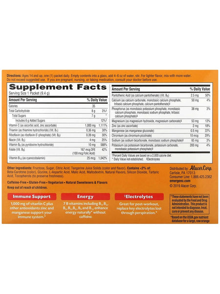 Emergen-C, Vitamin C, 1,000 mg, Tangerine, 30 Packets