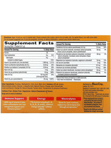 Emergen-C, Vitamin C, 1,000 mg, Super Orange, 30 Packets