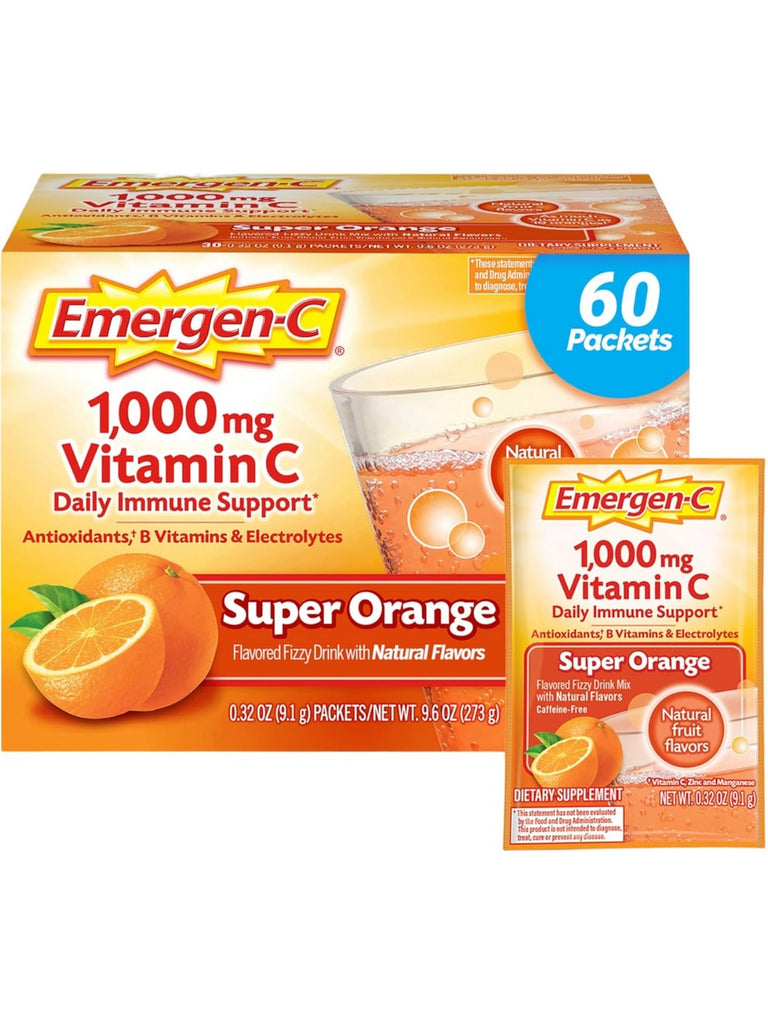 Emergen-C, Vitamin C, 1,000 mg, Super Orange, 60 Packets