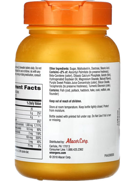 Emergen-C, Vitamin C Chewables, 1,000 mg, Orange Blast, 40 Chewable Tablets