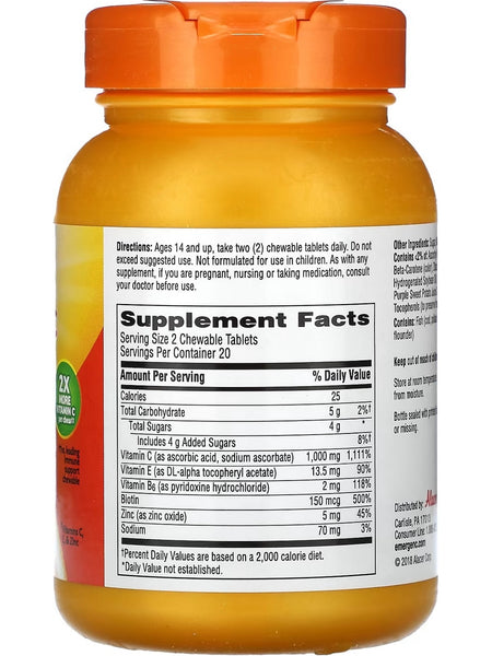 Emergen-C, Vitamin C Chewables, 1,000 mg, Orange Blast, 40 Chewable Tablets