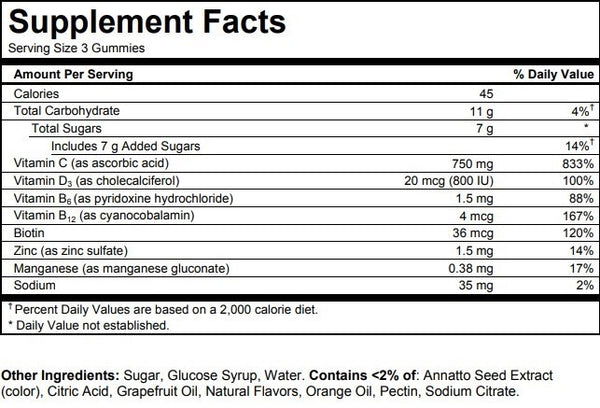 Emergen-C, Gummies, Immune Plus with Vitamin D, Super Orange, 45 Gummies