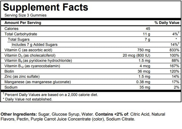Emergen-C, Gummies, Immune Plus with Vitamin D, Raspberry, 45 Gummies