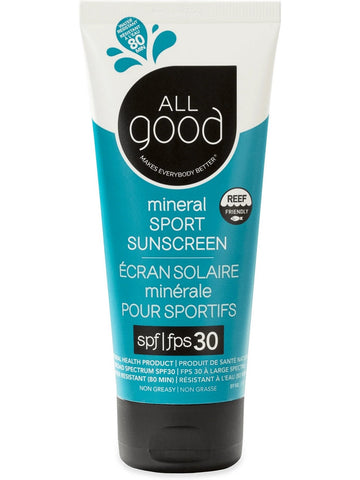 All Good, Mineral Sport Sunscreen Lotion SPF30, 3 oz