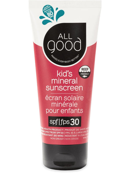 All Good, Kid's Mineral Sunscreen Lotion SPF30, 3 oz