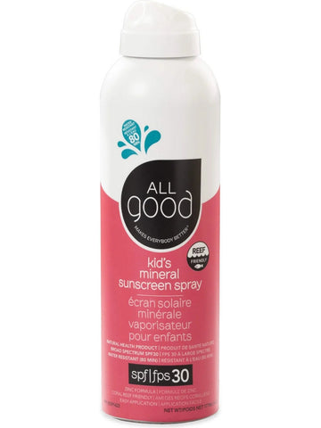All Good, Kid's Mineral Sunscreen Spray SPF30, 6 oz