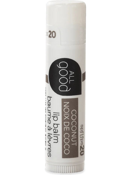 All Good, Lip Balm SPF20, Coconut, 4.25g