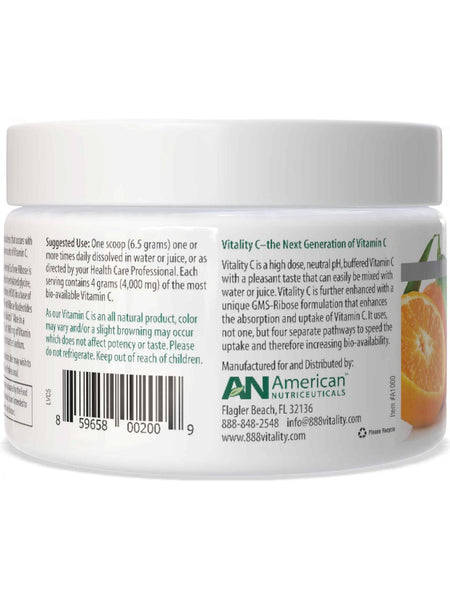 American Nutriceuticals, Vitality C 4,000 mg, 200 grams