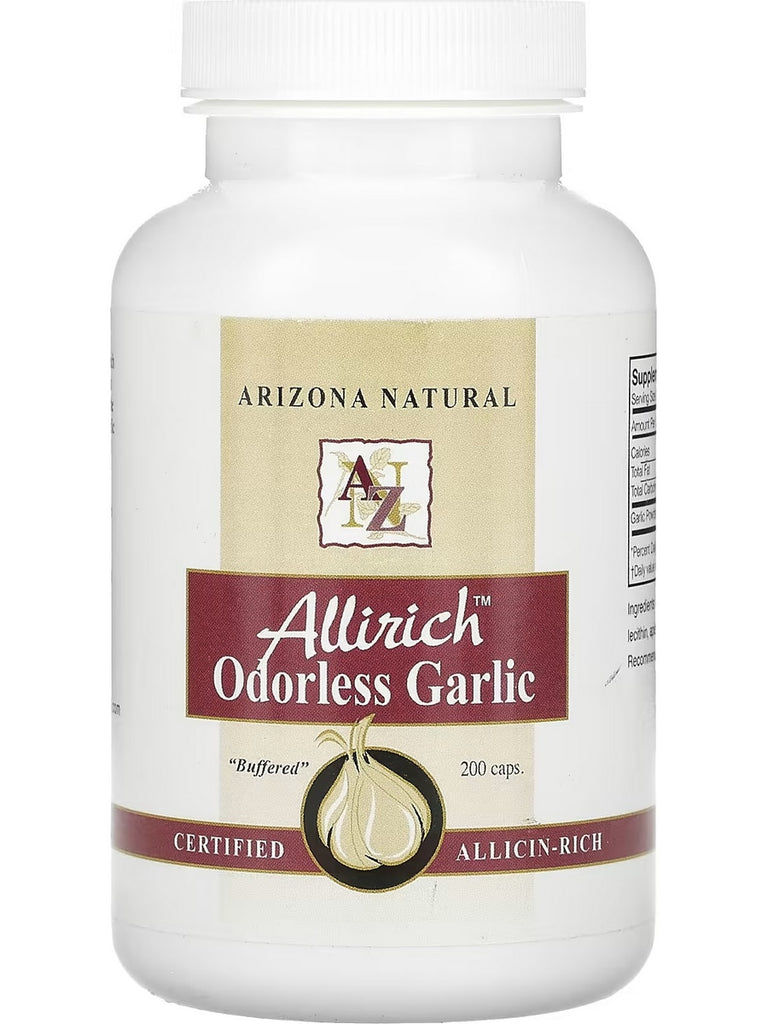 Arizona Natural, Allirich Odorless Garlic, 200 Caps