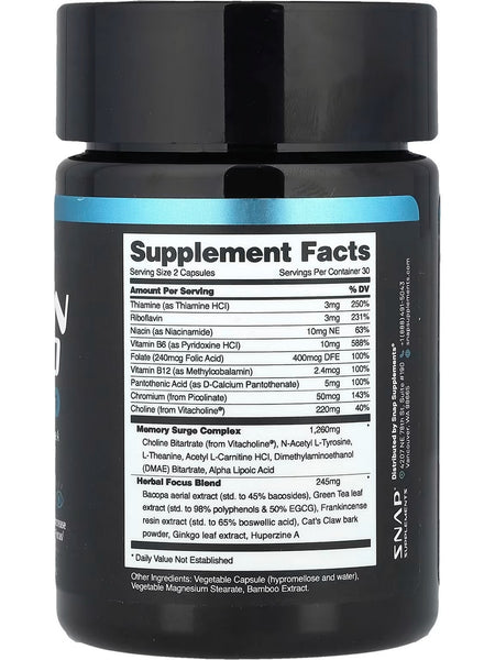 Snap Supplements, Brain Food, 60 Capsules
