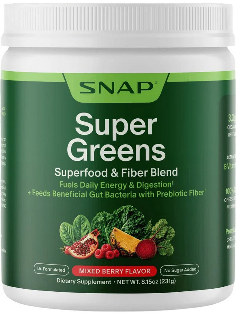 Snap Supplements, Super Greens, Mixed Berry, 8.15 oz