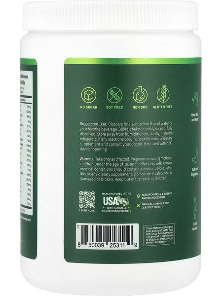 Snap Supplements, Collagen and Greens, Raspberry, 11.34 oz