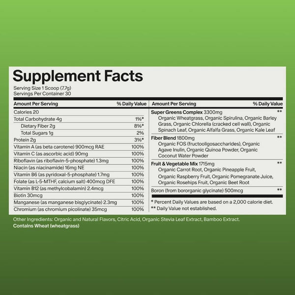 Snap Supplements, Super Greens, Mixed Berry, 8.15 oz