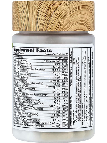 Snap Supplements, Men's Daily Multi Vitamin, 60 Capsules