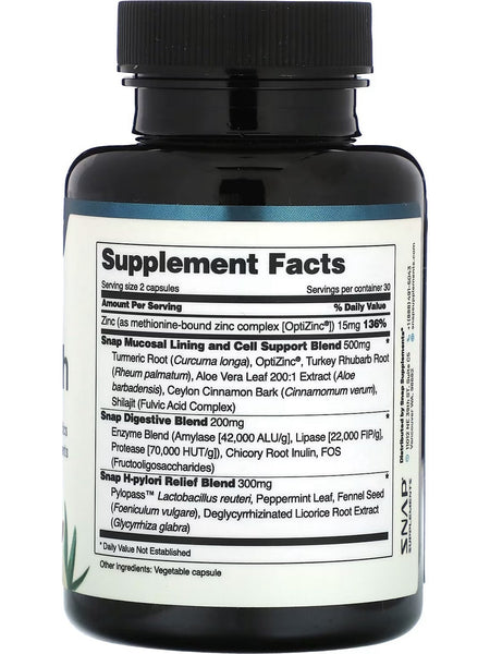 Snap Supplements, Gut Health, 60 Capsules