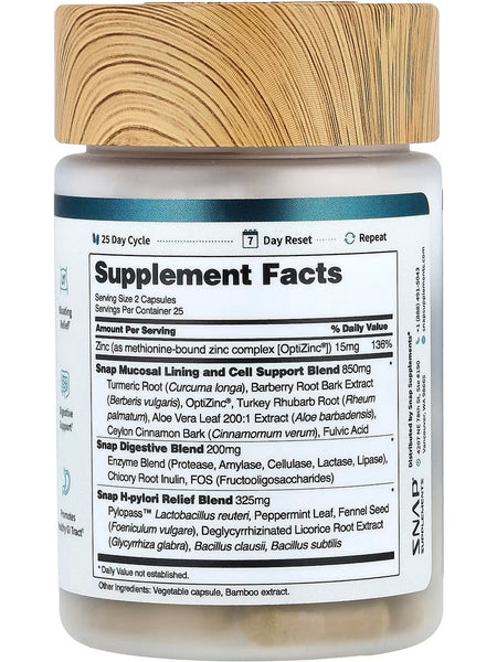 Snap Supplements, Gut Health, 50 Capsules