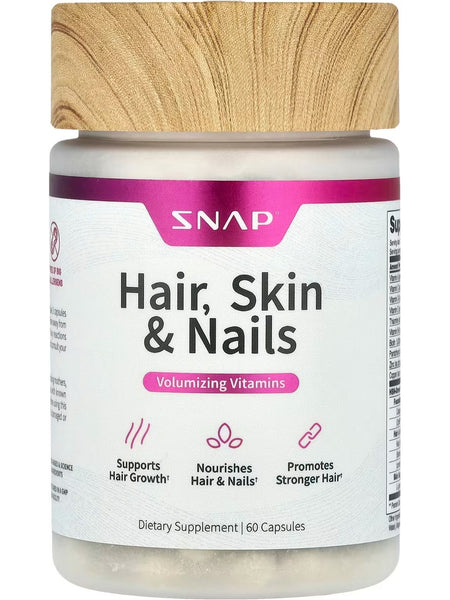 Snap Supplements, Hair, Skin, and Nails, 60 Capsules