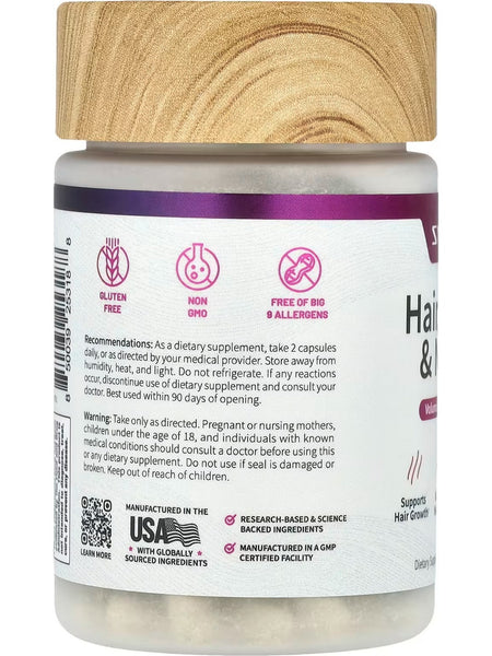 Snap Supplements, Hair, Skin, and Nails, 60 Capsules