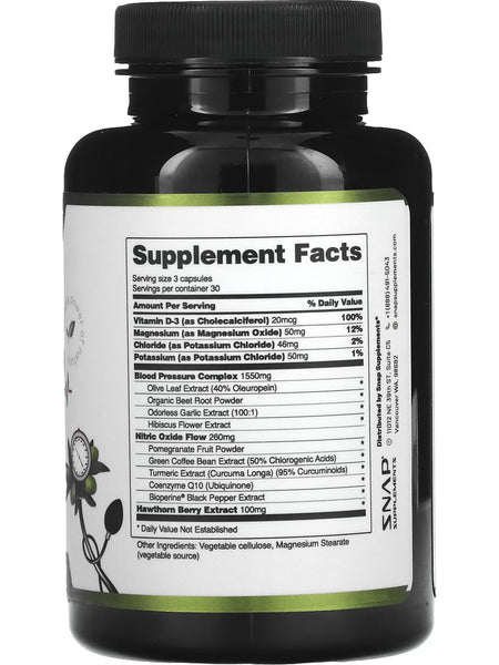 Snap Supplements, Heart Health, 90 Capsules