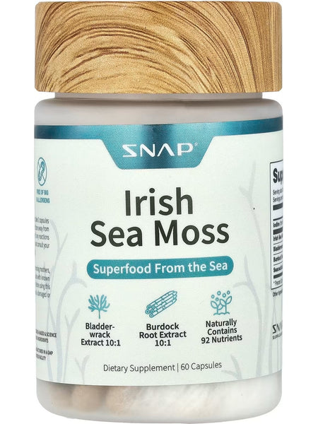 Snap Supplements, Irish Sea Moss, 60 Capsules