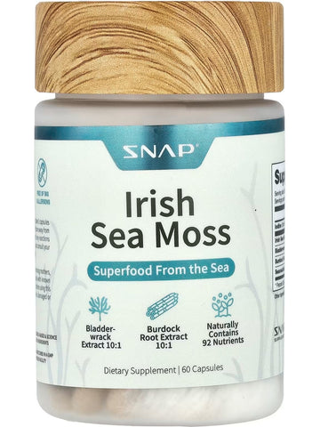 Snap Supplements, Irish Sea Moss, 60 Capsules