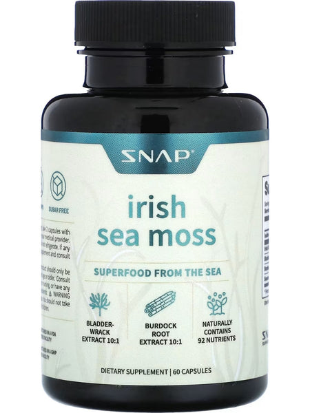 Snap Supplements, Irish Sea Moss, 60 Capsules