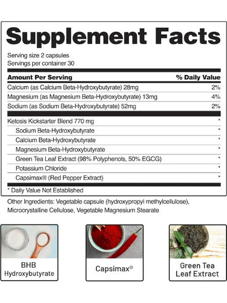 Snap Supplements, BHB Keto Burn, 60 Capsules