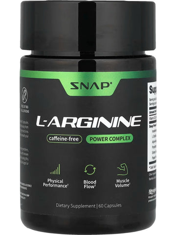 Snap Supplements, Caffeine-Free L-Arginine Power Complex, 60 Capsules