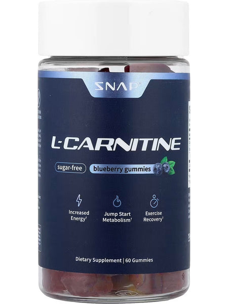 Snap Supplements, Sugar Free L-Carnitine, Blueberry, 60 Gummies