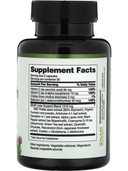 Snap Supplements, Liver Health and Detox, 60 Capsules