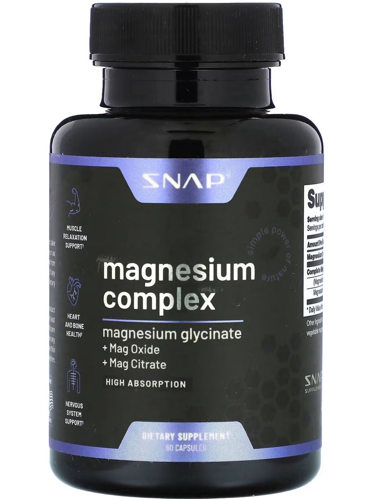 Snap Supplements, Magnesium Complex, 60 Capsules