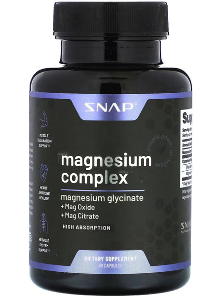 Snap Supplements, Magnesium Complex, 60 Capsules
