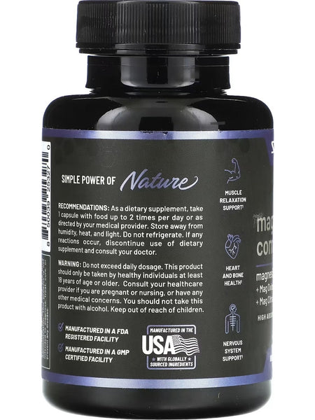 Snap Supplements, Magnesium Complex, 60 Capsules