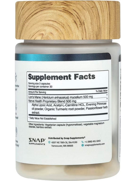 Snap Supplements, Nerve Health, 60 Capsules