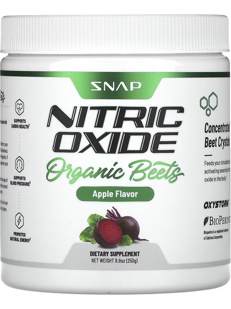 Snap Supplements, Nitric Oxide Organic Beets, Apple, 8.8 oz