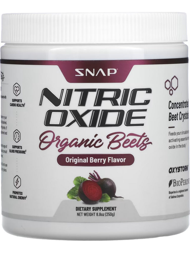 Snap Supplements, Nitric Oxide Organic Beets, Original Berry, 8.8 oz