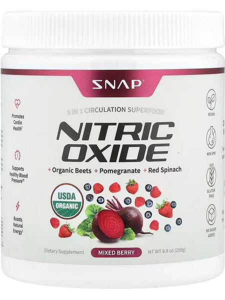 Snap Supplements, Nitric Oxide, Mixed Berry, 8.8 oz