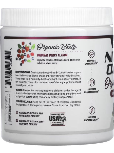 Snap Supplements, Nitric Oxide Organic Beets, Original Berry, 8.8 oz