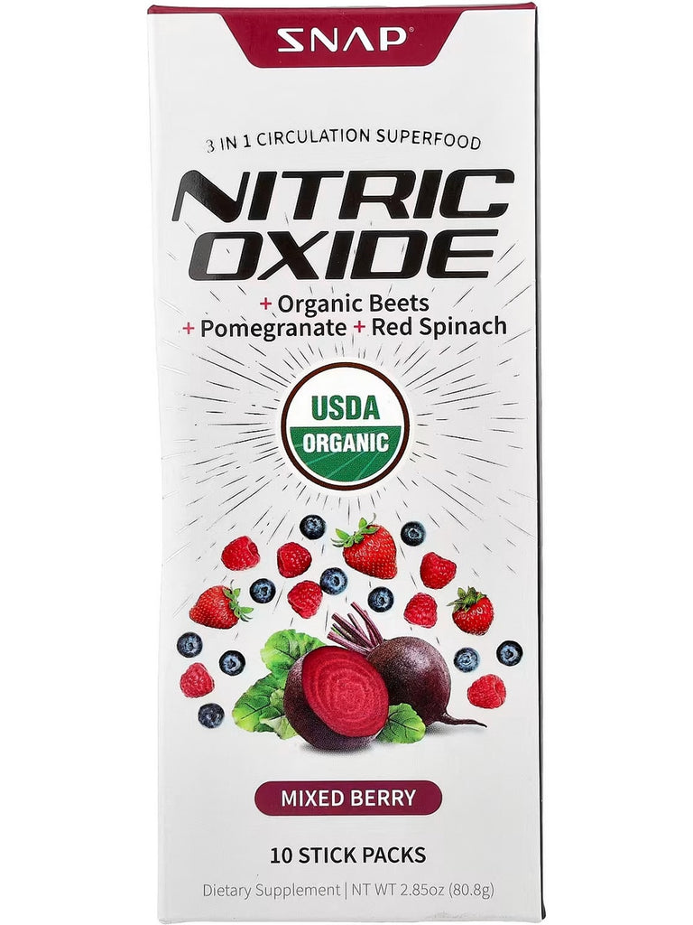 Snap Supplements, Nitric Oxide, Mixed Berry, 10 Stick Packs