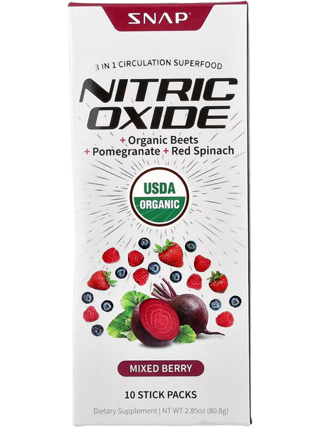 Snap Supplements, Nitric Oxide, Mixed Berry, 10 Stick Packs