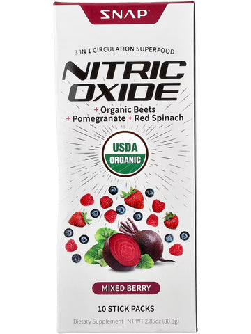 Snap Supplements, Nitric Oxide, Mixed Berry, 10 Stick Packs