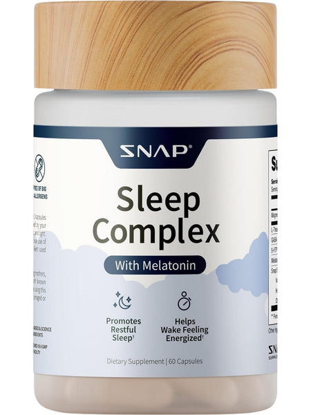 Snap Supplements, Sleep Complex with Melatonin, 60 Capsules