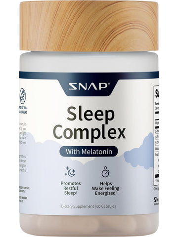 Snap Supplements, Sleep Complex with Melatonin, 60 Capsules