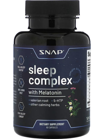 Snap Supplements, Sleep Complex with Melatonin, 60 Capsules