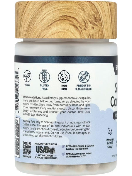 Snap Supplements, Sleep Complex with Melatonin, 60 Capsules