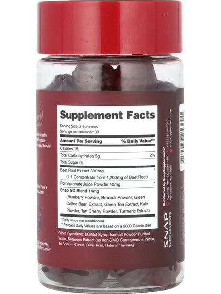 Snap Supplements, Heart Beets, Mixed Berry, 60 Gummies