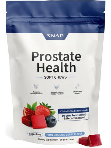 Snap Supplements, Prostate Health, Pomegranate-Berry, 60 Soft Chews