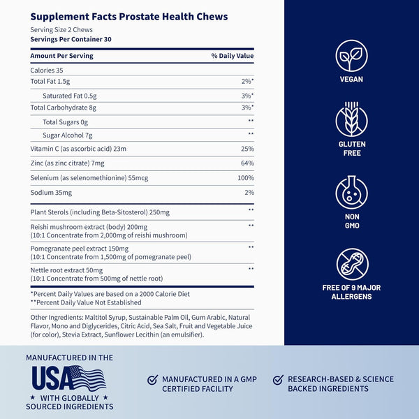 Snap Supplements, Prostate Health, Pomegranate-Berry, 60 Soft Chews