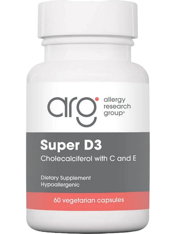 Allergy Research Group, Super D3 Cholecalciferol with C and E, 60 Vegetarian Capsules